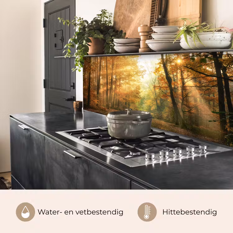 Keuken achterwand - Bos - Herfst - Zon - Landschap - Natuur - Bomen - Bladeren — 7
