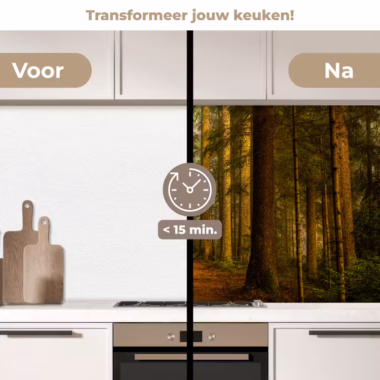 Keuken achterwand - Bos - Natuur - Bomen - Landschap - Bladeren — 2