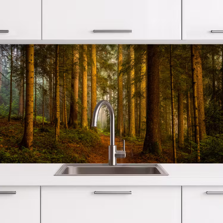 Keuken achterwand - Bos - Natuur - Bomen - Landschap - Bladeren — 3