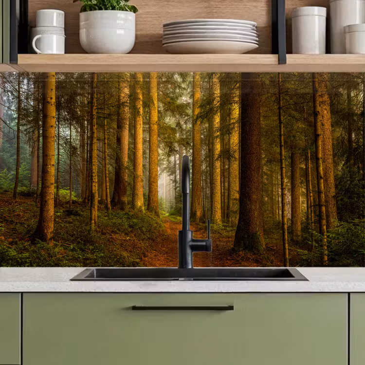 Keuken achterwand - Bos - Natuur - Bomen - Landschap - Bladeren — 8