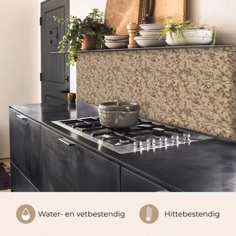 Keuken achterwand - Bruin - Grijs - Patroon — 5