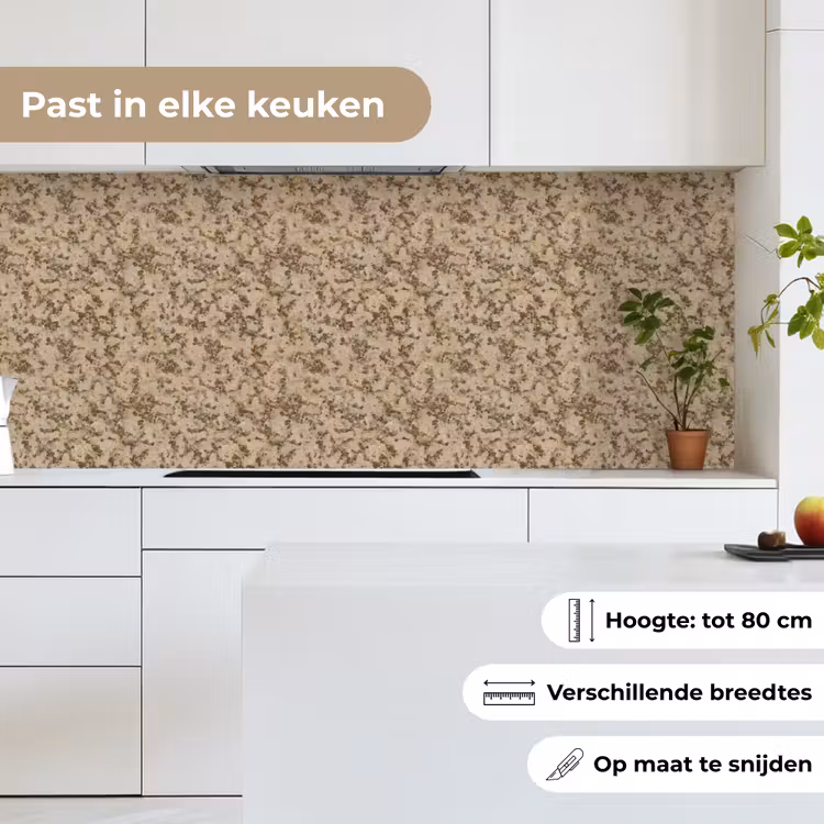 Keuken achterwand - Bruin - Grijs - Patroon — 7