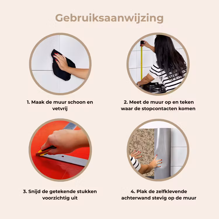 Keuken achterwand - Bruin - Grijs - Patroon — 9
