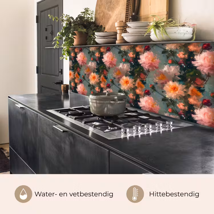Keuken achterwand - Dahlia - Bloemen - Patroon — 5