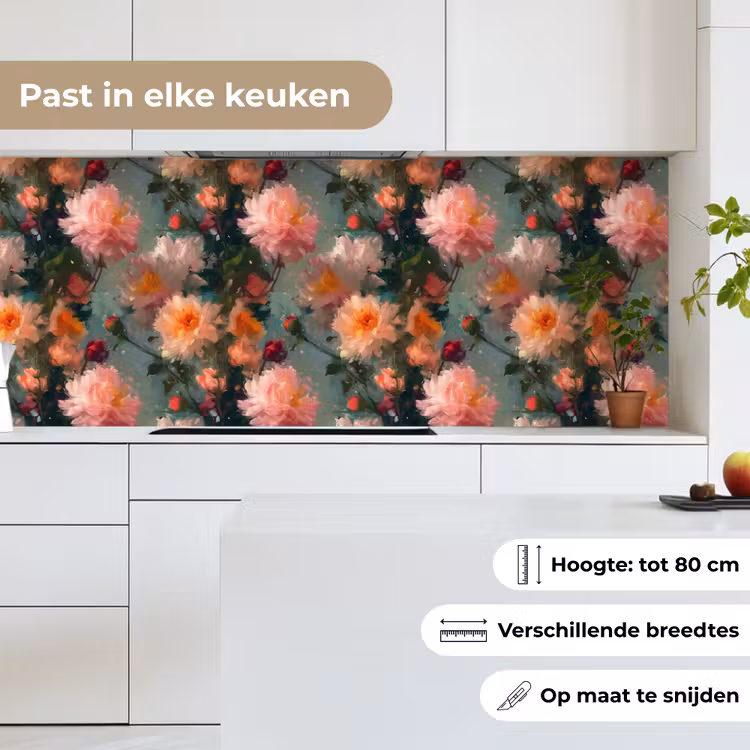 Keuken achterwand - Dahlia - Bloemen - Patroon — 7