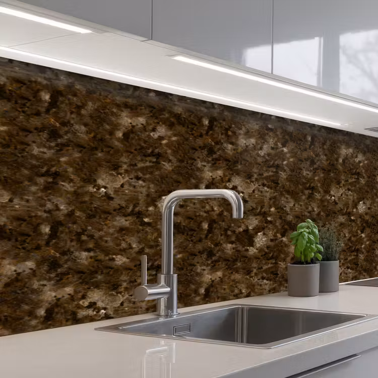 Keuken achterwand - Donker - Graniet - Bruin — 2