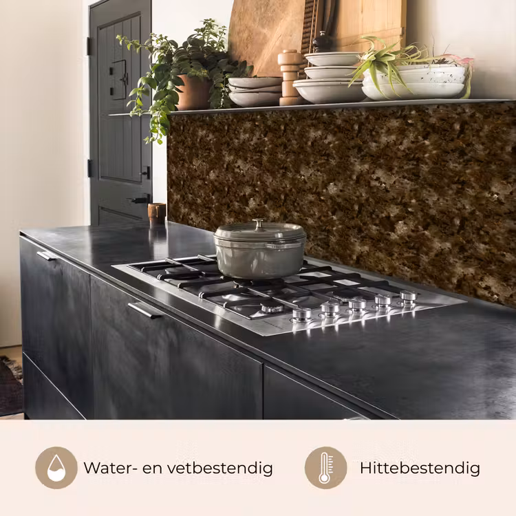 Keuken achterwand - Donker - Graniet - Bruin — 5