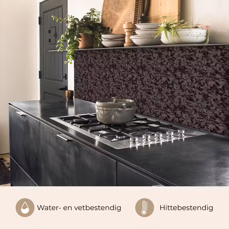 Keuken achterwand - Donker - Grijs - Patroon — 5