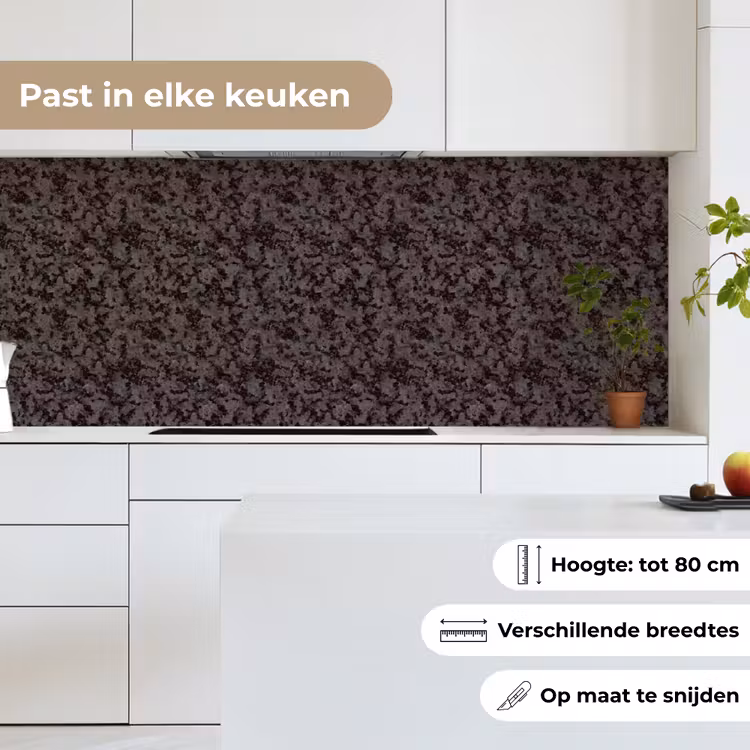 Keuken achterwand - Donker - Grijs - Patroon — 7