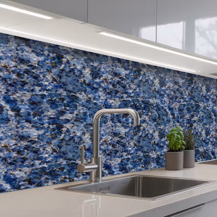Keuken achterwand - Graniet - Blauw - Koel — 2