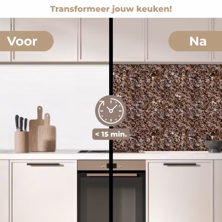 Keuken achterwand - Graniet - Bruin - Structuur — 3