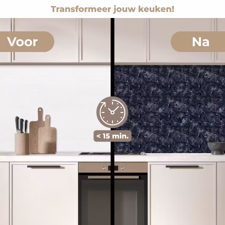 Keuken achterwand - Grijs - Zwart - Patroon — 3