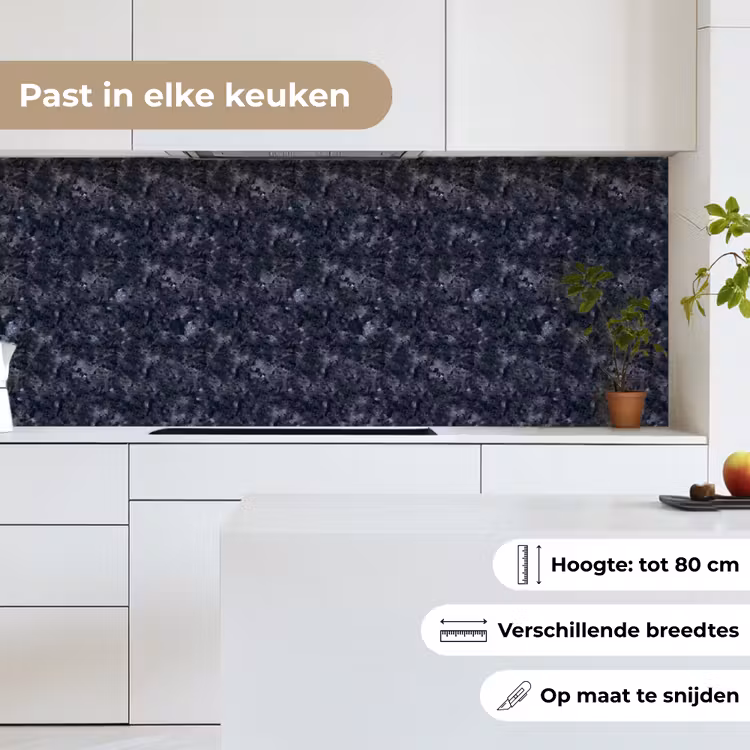 Keuken achterwand - Grijs - Zwart - Patroon — 7