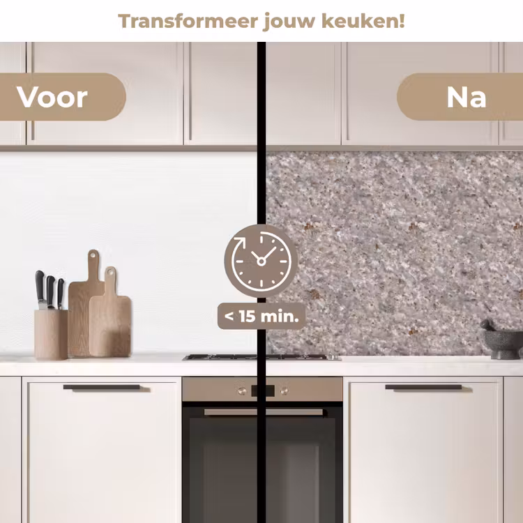 Keuken achterwand - Licht - Grijs - Textuur — 3