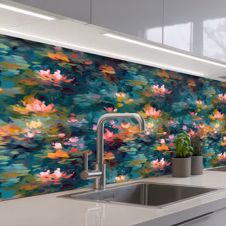 Keuken achterwand - Waterlelies - Vijver - Water — 2