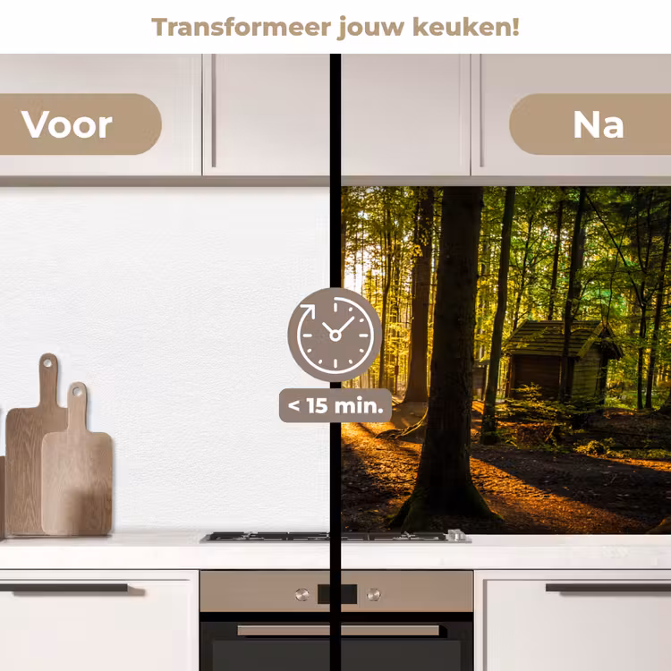 Keuken achterwand - Zon - Bomen - Bos - Landschap - Natuur — 2