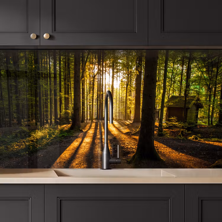 Keuken achterwand - Zon - Bomen - Bos - Landschap - Natuur — 4