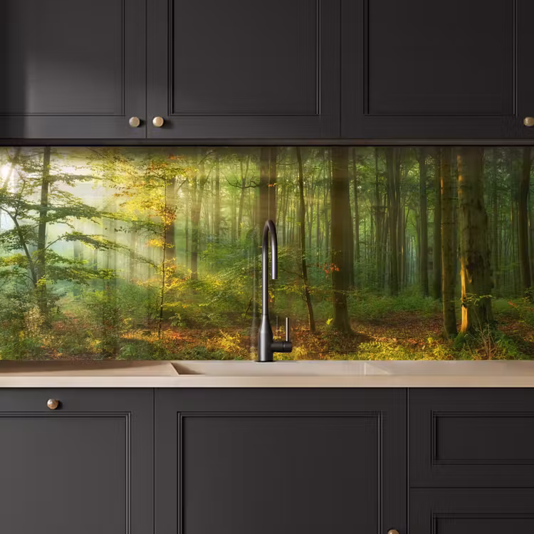 Keuken achterwand - Zon - Bos - Bomen - Natuur - Herfst — 6