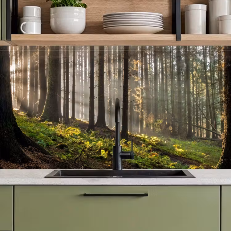 Keuken achterwand - Zon - Takken - Bomen - Bos - Natuur — 8