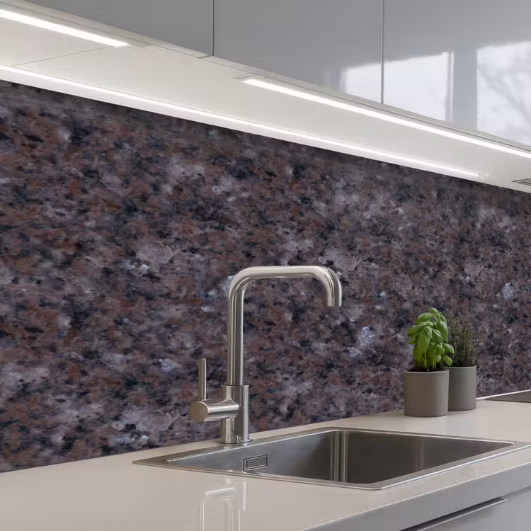 Keuken achterwand - Graniet - Zwart - Grijs - Vlekken — 2