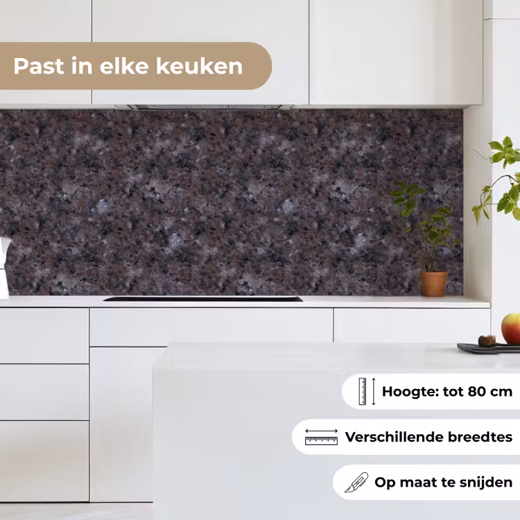Keuken achterwand - Graniet - Zwart - Grijs - Vlekken — 7