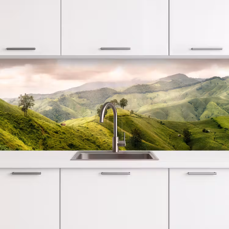 Keuken achterwand - Landschap - Heuvels - Groen — 4