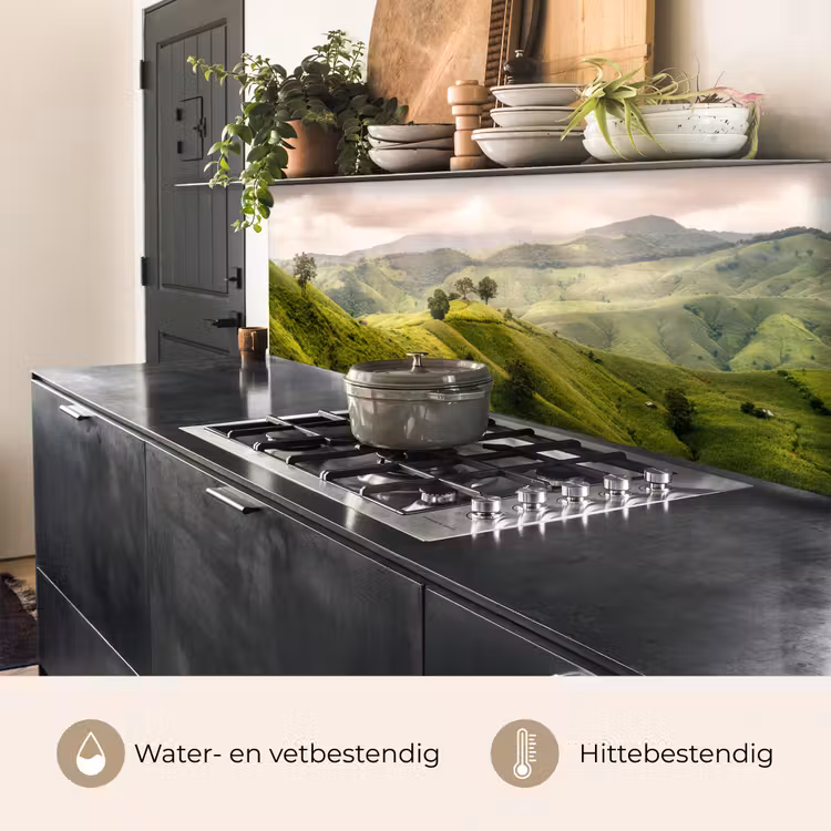 Keuken achterwand - Landschap - Heuvels - Groen — 5