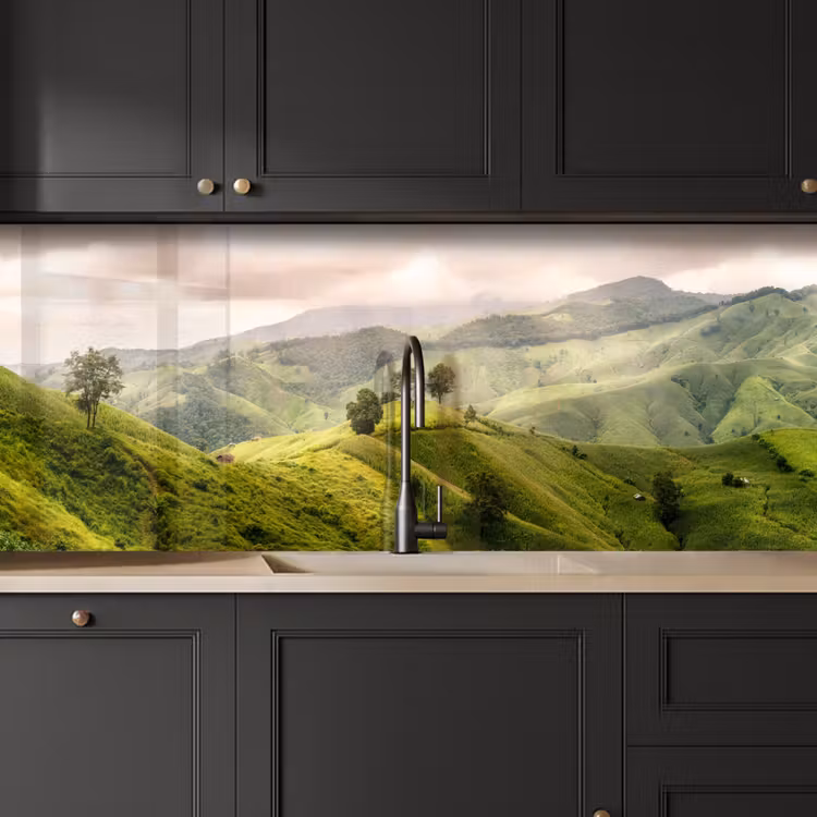 Keuken achterwand - Landschap - Heuvels - Groen — 6