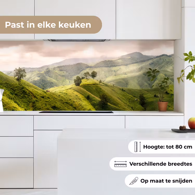 Keuken achterwand - Landschap - Heuvels - Groen — 7