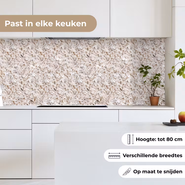 Keuken achterwand - Wit - Bruin - Graniet — 7