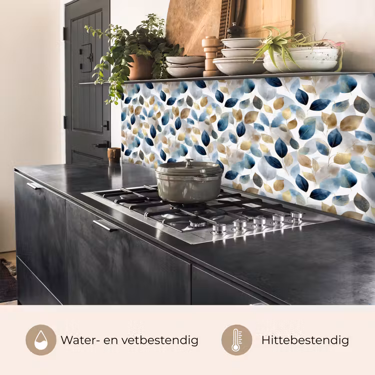 Keuken achterwand - Blad - Mix - Aquarel - Goude — 5