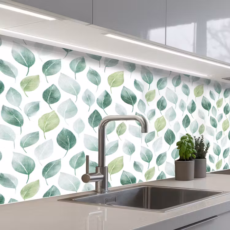 Keuken achterwand - Blad - Mix - Fris - Groen — 2