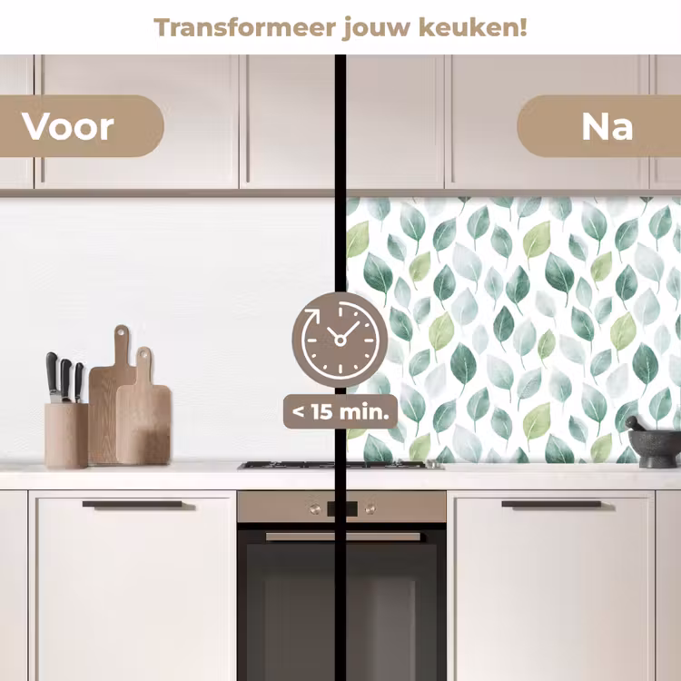 Keuken achterwand - Blad - Mix - Fris - Groen — 3