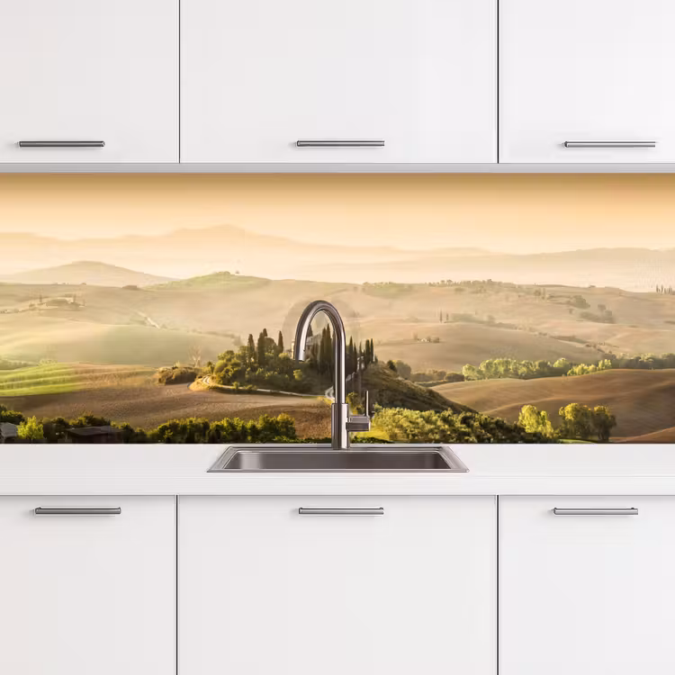 Keuken achterwand - Landschap - Toscane - Ochtendlicht — 4