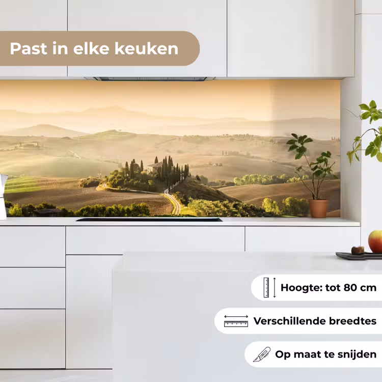 Keuken achterwand - Landschap - Toscane - Ochtendlicht — 7