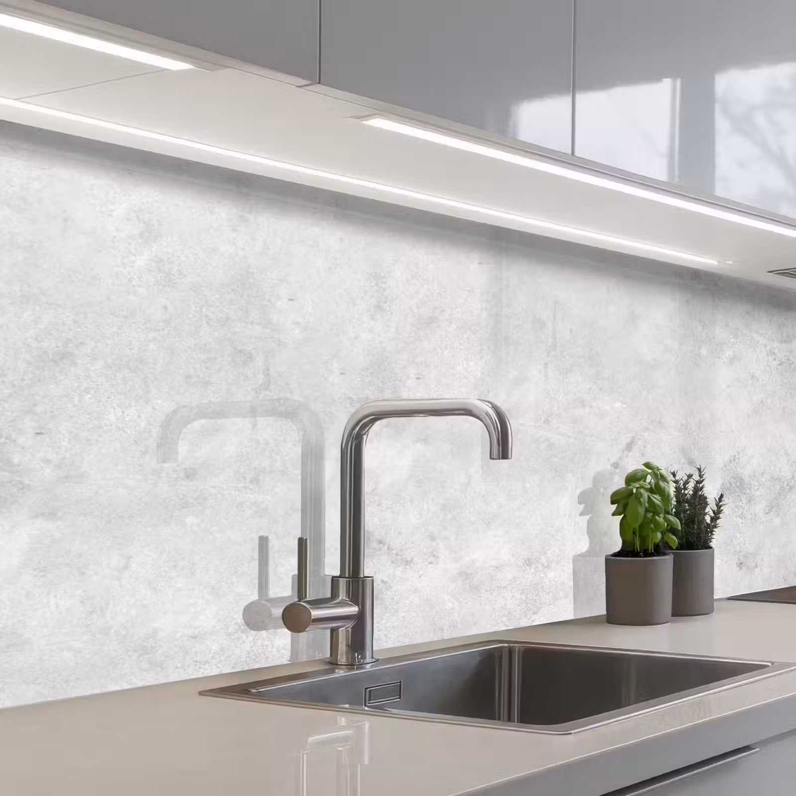 Keuken achterwand - Marmer - Textuur - Grijs - Marmerlook — 1