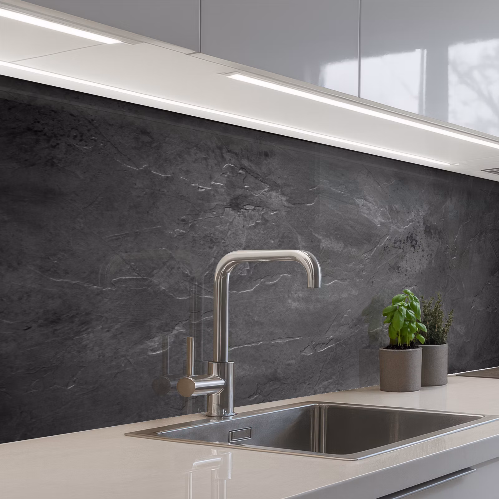 Keuken achterwand - Vergeten Betonnen Canvas — 1
