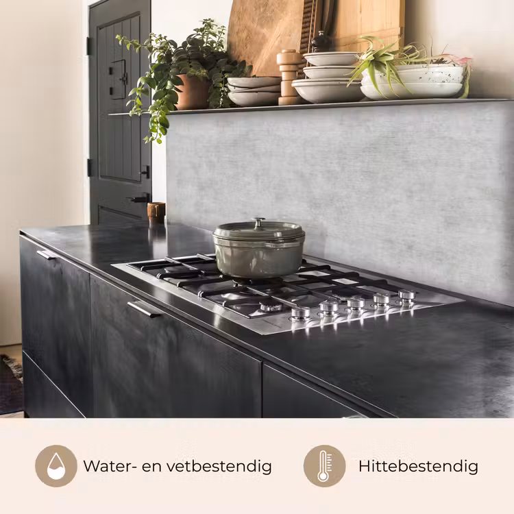Keuken achterwand - Beton - Grijs - Industrieel - Patroon — 5