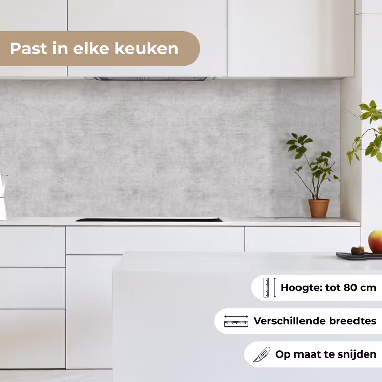 Keuken achterwand - Beton - Grijs - Industrieel - Patroon — 7