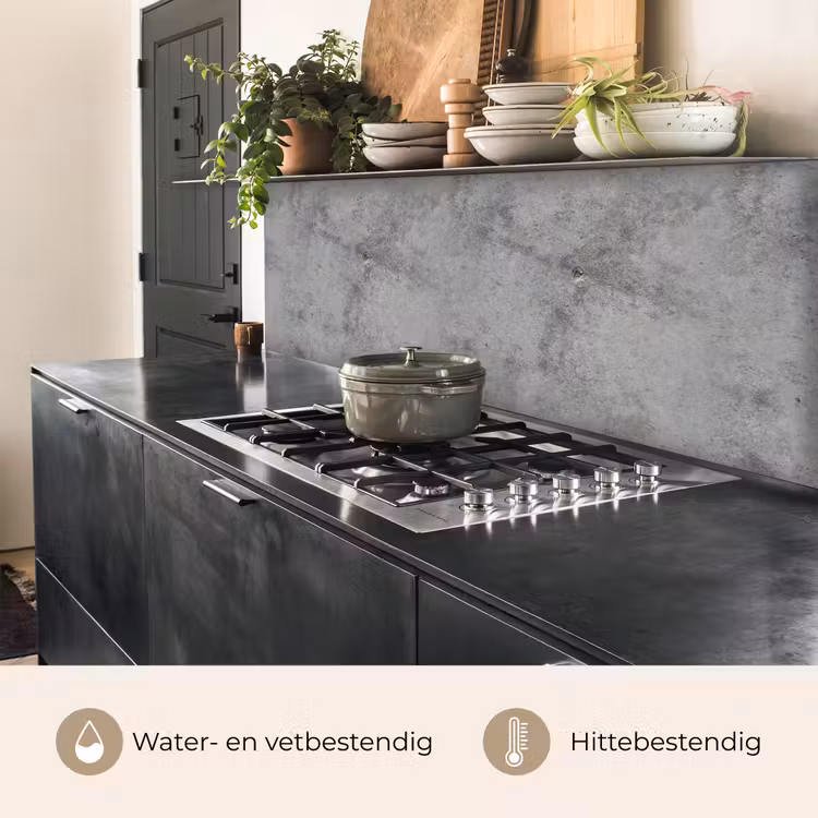 Keuken achterwand - Beton - Grijs - Patronen — 5