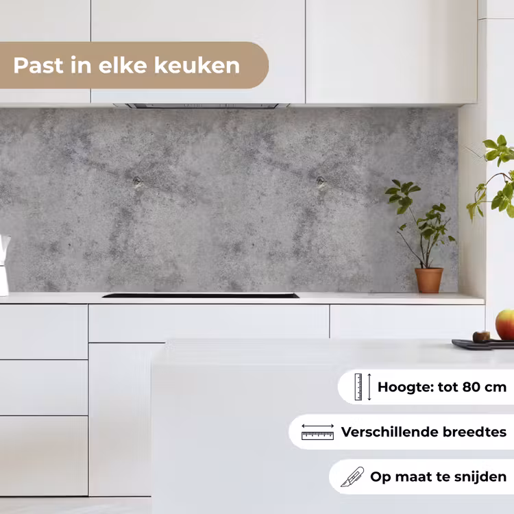 Keuken achterwand - Beton - Grijs - Patronen — 7