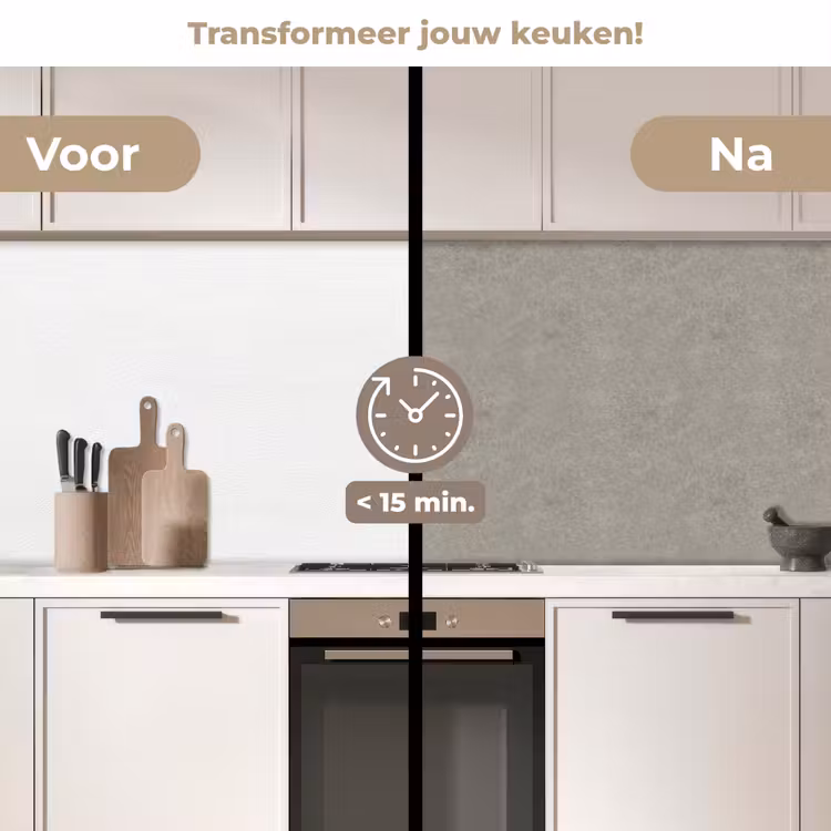 Keuken achterwand - Beton - Grijs - Patronen - Industrieel — 3
