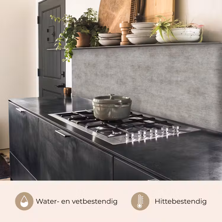 Keuken achterwand - Beton - Oud - Grijs - Patronen — 5