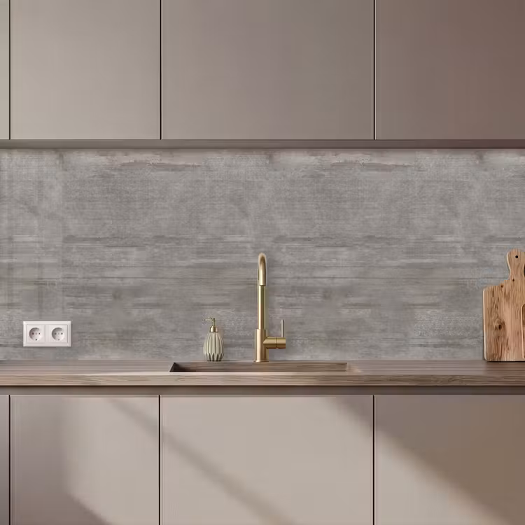 Keuken achterwand - Patroon - Beton - Grijs — 1