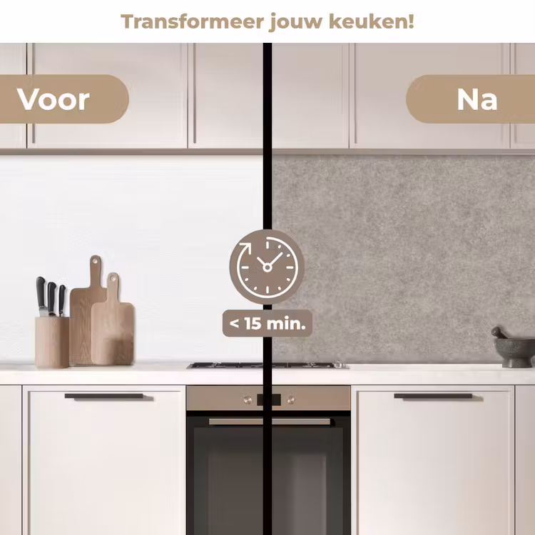 Keuken achterwand - Patroon - Beton - Grijs — 3