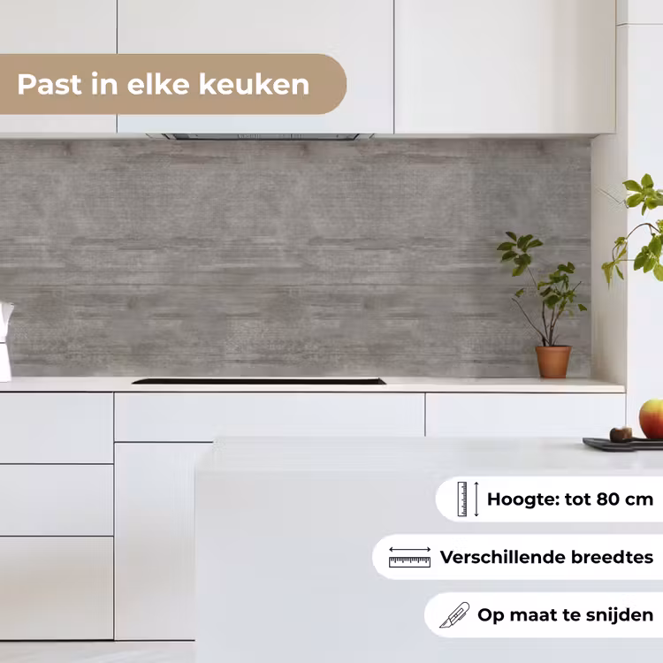 Keuken achterwand - Patroon - Beton - Grijs — 7