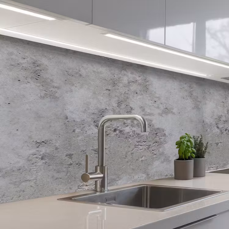 Keuken achterwand - Patroon - Grijs - Oud - Beton — 2