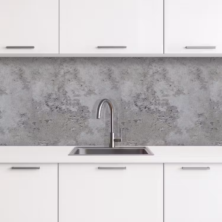 Keuken achterwand - Patroon - Grijs - Oud - Beton — 4