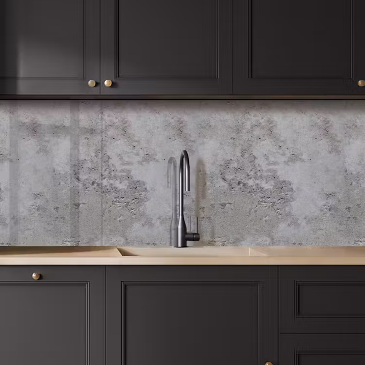 Keuken achterwand - Patroon - Grijs - Oud - Beton — 6