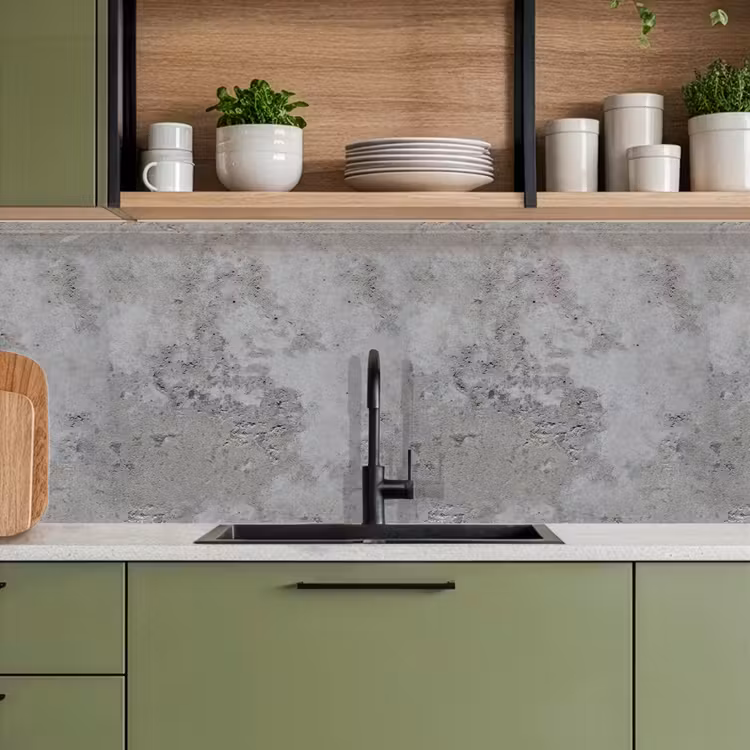 Keuken achterwand - Patroon - Grijs - Oud - Beton — 8